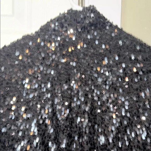Sincerely Jules Black Sequin Coat - Picture 8 of 16
